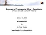 Empowered Procurement Wing - Consultants Ministry of Health and Family Welfare