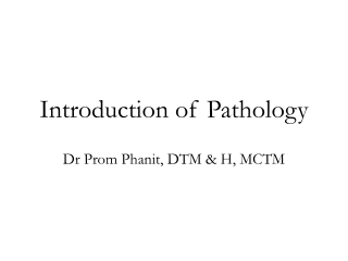 Introduction of Pathology