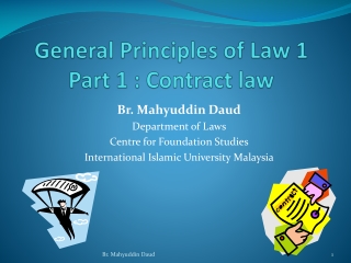 General Principles of Law 1 Part 1 : Contract law
