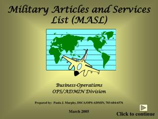 Military Articles and Services List (MASL)