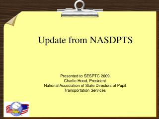 Update from NASDPTS