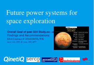 Future power systems for space exploration