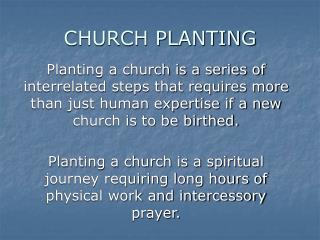 CHURCH PLANTING
