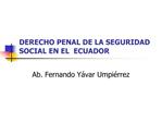 DERECHO PENAL DE LA SEGURIDAD SOCIAL EN EL ECUADOR