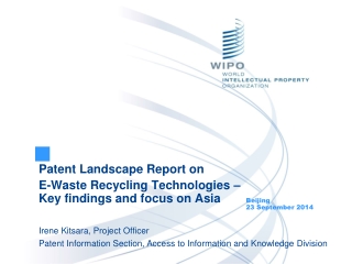 Patent Landscape Report on E-Waste Recycling Technologies – Key findings and focus on Asia