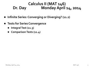Calculus II (MAT 146) Dr. Day		Monday April 14, 2014