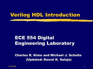 Verilog HDL Introduction