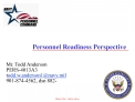 Personnel Readiness Perspective