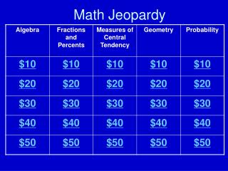 Math Jeopardy