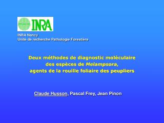 Deux méthodes de diagnostic moléculaire des espèces de Melampsora , agents de la rouille foliaire des peupliers