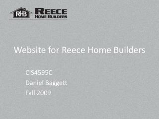 Website for Reece Home Builders