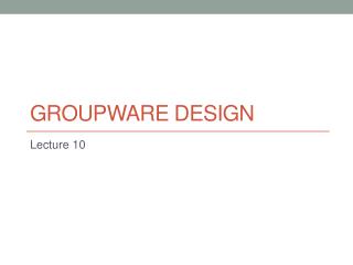 groupware DESIGN