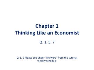 Chapter 1 Thinking Like an Economist