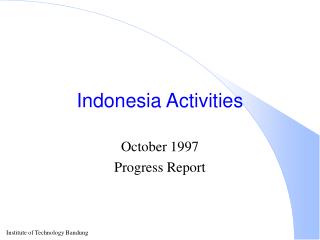 Indonesia Activities