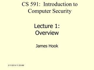 Lecture 1: Overview