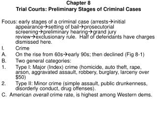 PPT - Chapter 8 Trial Courts: Preliminary Stages Of Criminal Cases ...