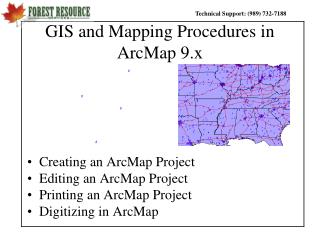 GIS and Mapping Procedures in ArcMap 9.x