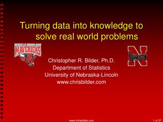 Turning data into knowledge to solve real world problems