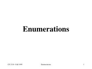 Enumerations