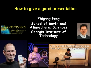 How to give a good presentation