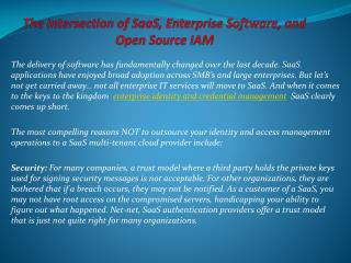 The Intersection of SaaS, Enterprise Software, and Open Sour