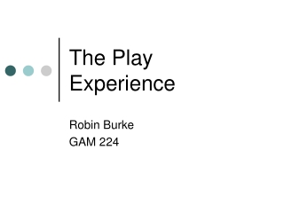 The Play Experience