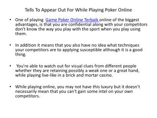 Game Poker Online Terbaik