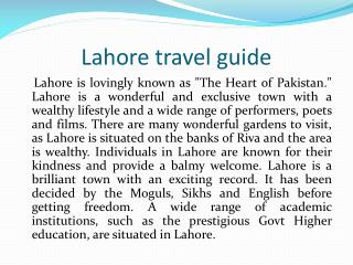 Lahore travel guide