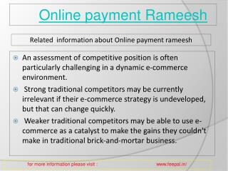 online payment rameesh facilitates the parents from tension