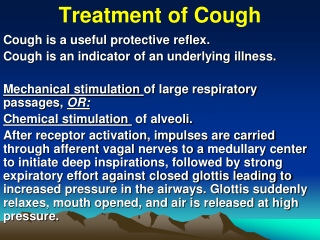 Treatment of Cough