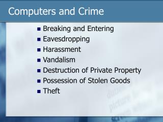Computers and Crime