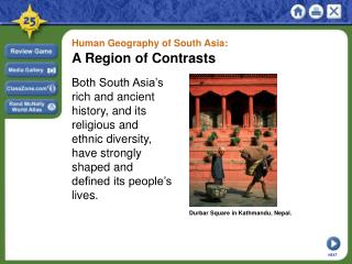 Human Geography of South Asia: A Region of Contrasts