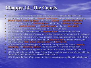 Chapter 14- The Courts