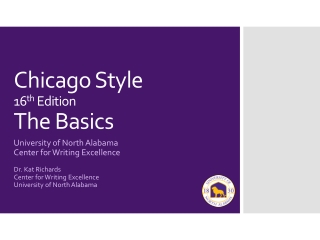 Chicago Style 16 th Edition The Basics