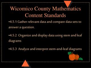Wicomico County Mathematics Content Standards