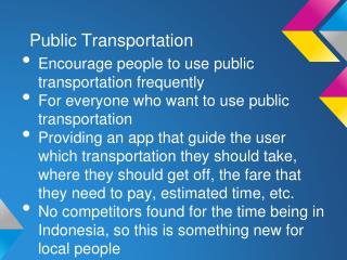 transportation public presentation