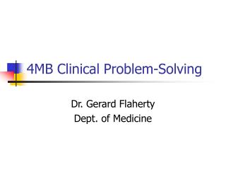 4MB Clinical Problem-Solving