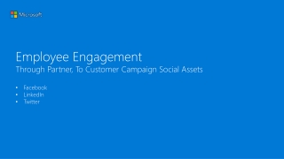 Employee Engagement Through Partner, To Customer Campaign Social Assets Facebook LinkedIn Twitter