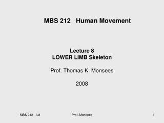 MBS 212 Human Movement