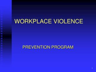 PPT - WORKPLACE VIOLENCE PowerPoint Presentation, free download - ID ...