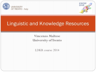Linguistic and Knowledge Resources