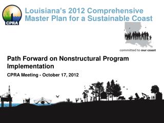 Louisiana’s 2012 Comprehensive Master Plan for a Sustainable Coast
