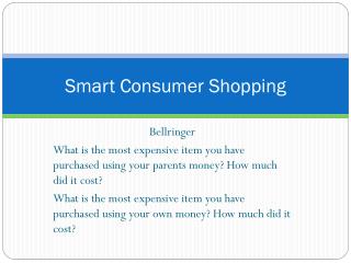 Smart Consumer Shopping