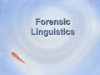 forensic linguist