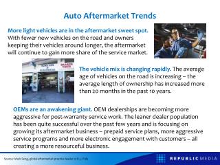 Auto Aftermarket Trends
