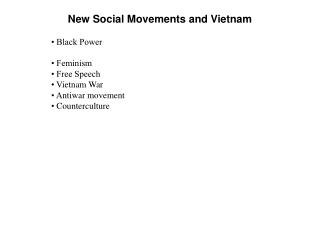 New Social Movements and Vietnam