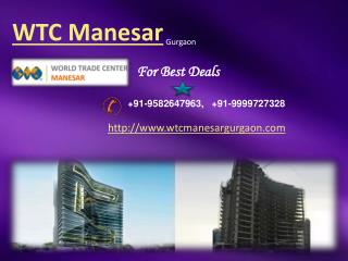 WTC Manesar- World Trade Center Manesar Gurgaon