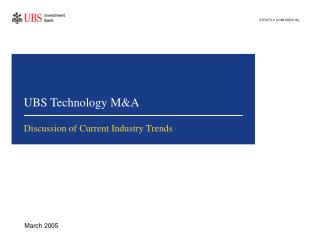 UBS Technology M&A