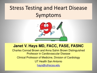 Stress Testing and Heart Disease Symptoms