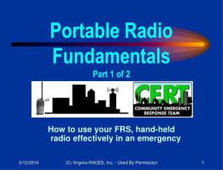 How to use your FRS, hand-held radio effectively in an emergency